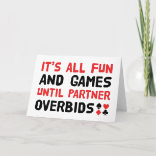 It's All Fun & Games - Duplicate Bridge Players Card