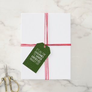It's All Fun & Games Naughty List Christmas Gift Tags