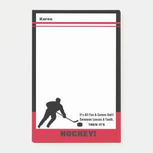 It's All Fun & Games...then it's HOCKEY! Post-it Notes