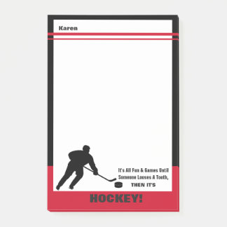 It's All Fun & Games...then it's HOCKEY! Post-it Notes