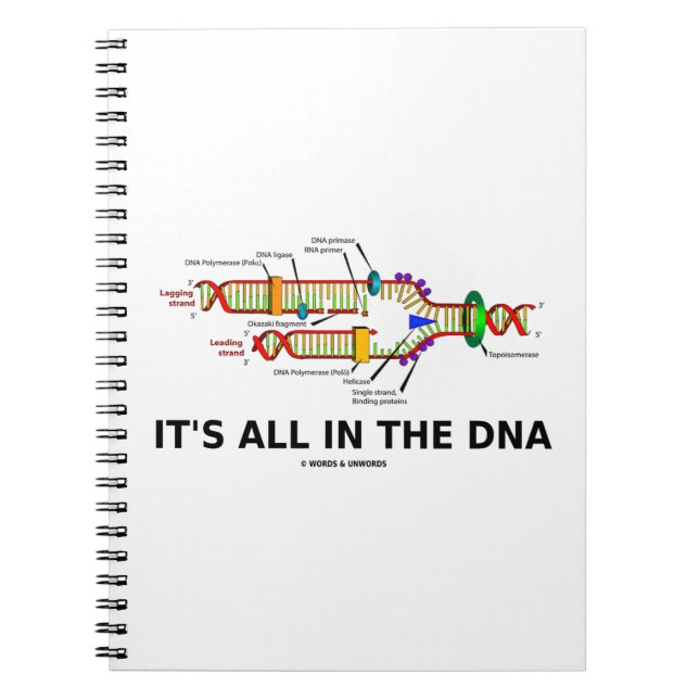 It's All In The DNA Molecular Biology Humour Notebook (Front)