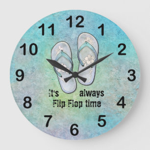 It's always Flip Flop Time Large Clock
