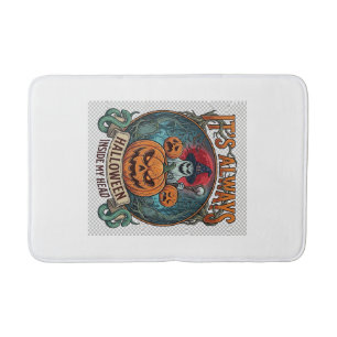 Its Always Halloween Inside Head Pumpkin Ghost Sna Bath Mat