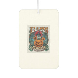 Its Always Halloween Inside Head Pumpkin Ghost Sna Car Air Freshener