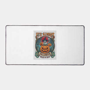 Its Always Halloween Inside Head Pumpkin Ghost Sna Desk Mat