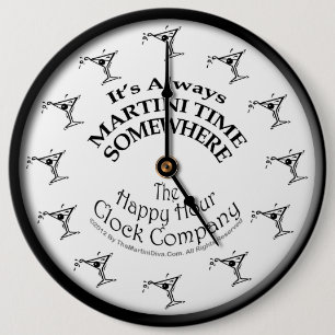IT'S ALWAYS MARTINI TIME SOMEWHERE BUTTON (Rd)