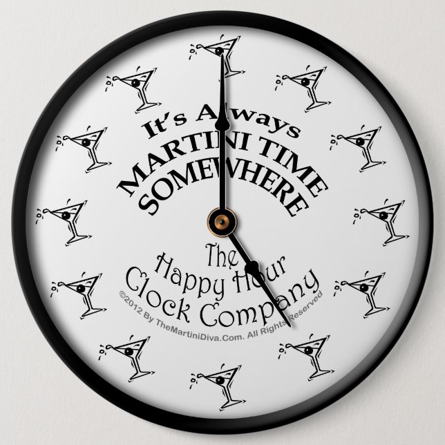 IT'S ALWAYS MARTINI TIME SOMEWHERE BUTTON (Rd) (Front)