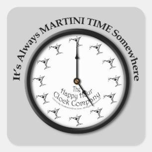 IT'S ALWAYS MARTINI TIME SOMEWHERE STICKER