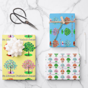 It's Always Pickleball Season - Four Seasons Tree Wrapping Paper Sheet