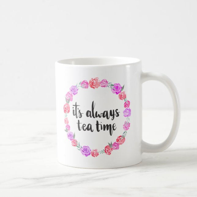 It's Always Tea Time Floral Mug (Right)
