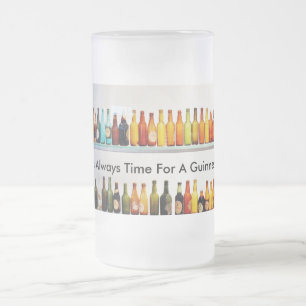 It's Always Time For A Guinness Frosted Glass Beer Mug