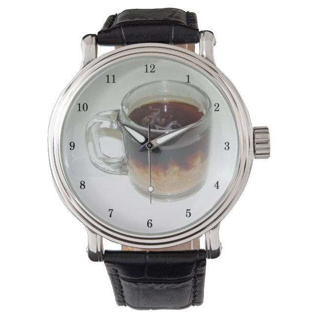 It's ALWAYS Time for Coffee Wrist Watch (Front)