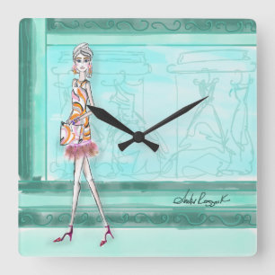 It's always time for fashion square wall clock