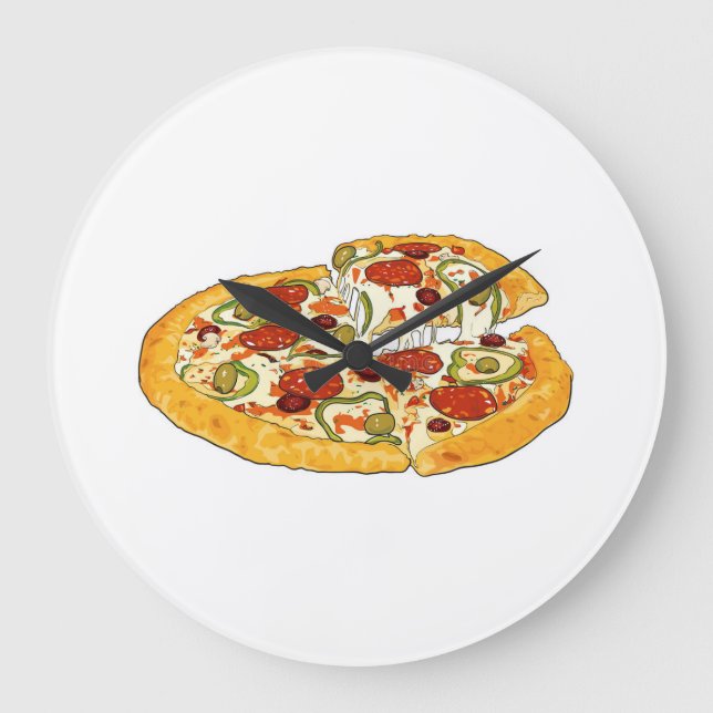 **IT'S ALWAYS TIME FOR PIZZA** CLOCK (Front)