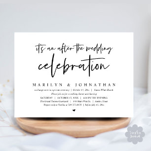 It's an after the wedding celebration, dinner invitation