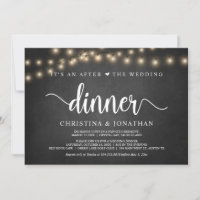 It's an after the Wedding Dinner, Elopement Invita