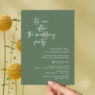It's an after the wedding party, elopement dinner invitation