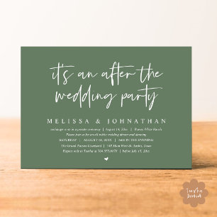 It's an after the wedding party, Romantic Dinner Invitation