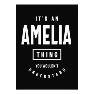 It's an Amelia Thing: Personalised First Name Gift Photo Print
