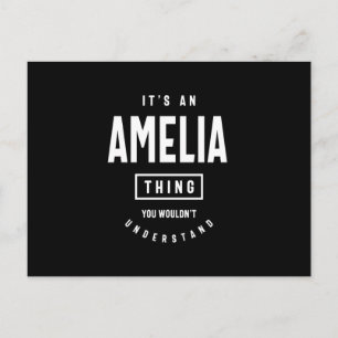 It's an Amelia Thing: Personalised First Name Gift Postcard