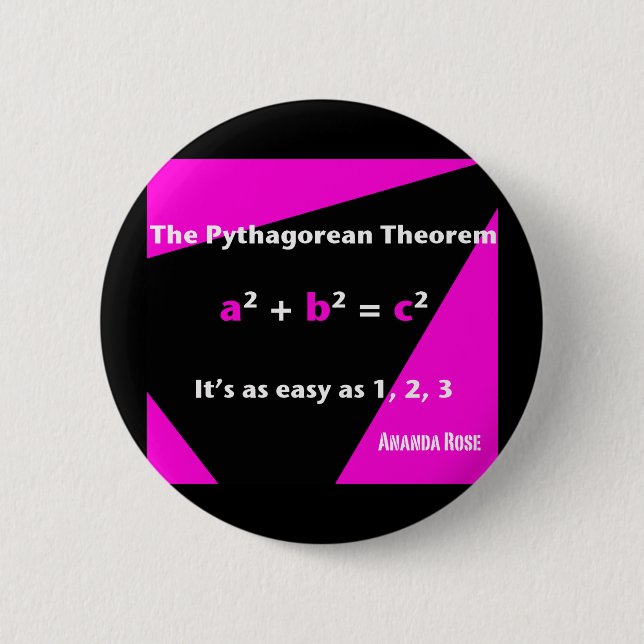 It's As Easy As 1, 2, 3 Fuschia Button (Front)