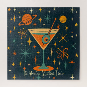 Its Atomic Martini Time Cosmic Stars Jigsaw Puzzle