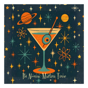 Its Atomic Martini Time Cosmic Stars Photo Print