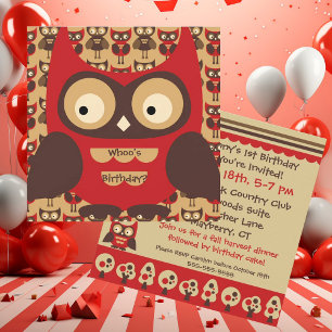 It's Autumn Hoot Owl Birthday Invitation