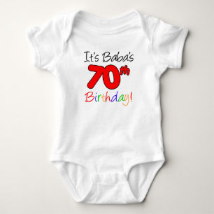 It's Baba's 70th Birthday Baby Bodysuit