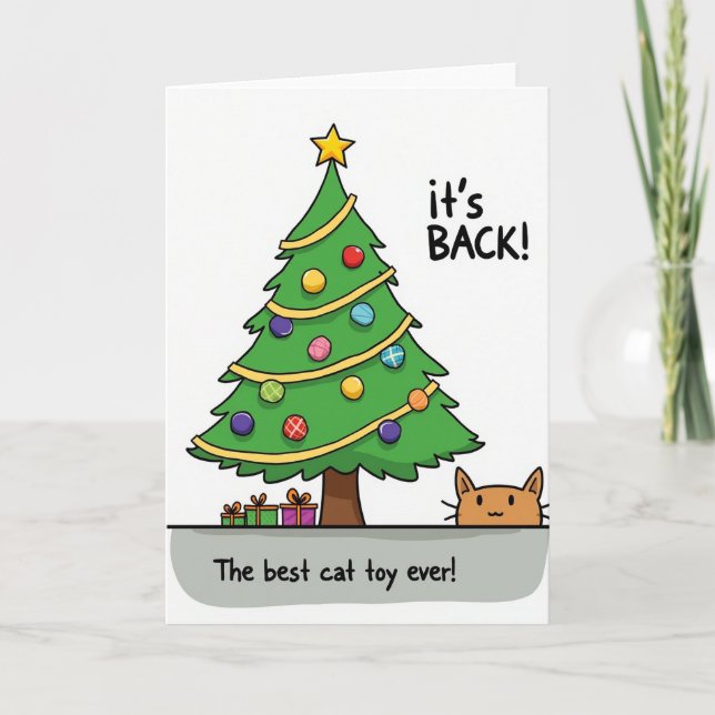 Its Back The Best Cat Toy Ever Card (Front)