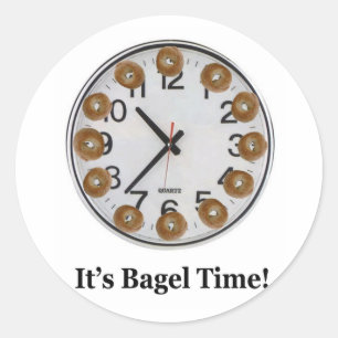 It's Bagel Time! Classic Round Sticker