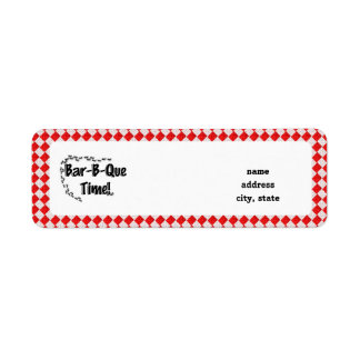 It's BBQ Time! Red Chequered Table Cloth w/Ants