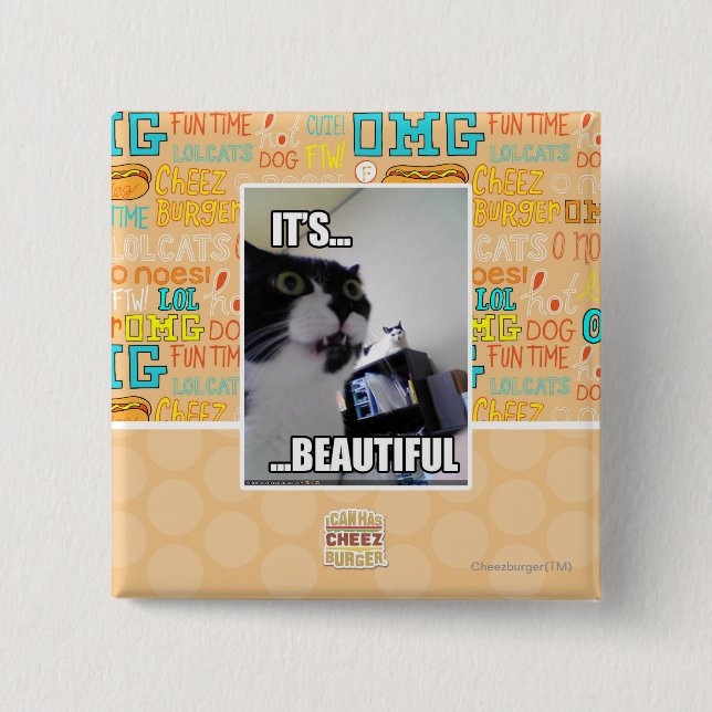 It's Beautiful 15 Cm Square Badge (Front)