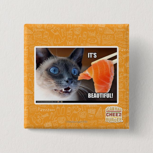 It's Beautiful! 15 Cm Square Badge (Front)