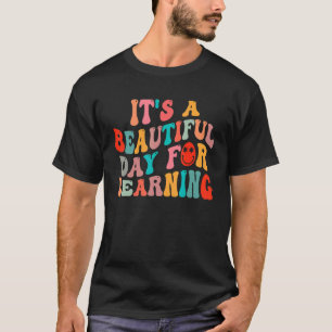 It's Beautiful Day For Learning Retro Teacher Stud T-Shirt