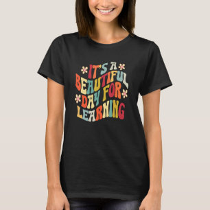 It's Beautiful Day For Learning Retro Teacher Stud T-Shirt
