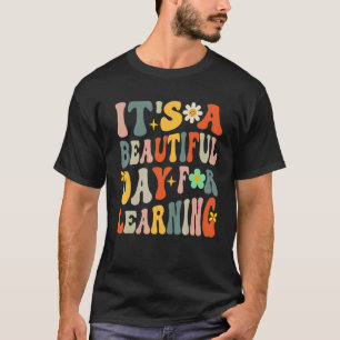 It's Beautiful Day For Learning Retro Teacher Stud T-Shirt
