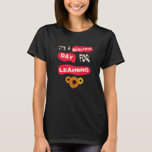 It's Beautiful Day For Learning Retro Teacher Stud T-Shirt