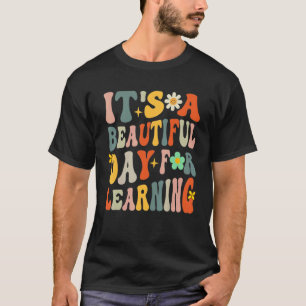 It's Beautiful Day For Learning Retro Teacher Stud T-Shirt