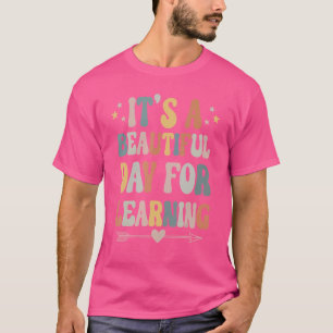 It's Beautiful Day For Learning Retro Teacher Stud T-Shirt