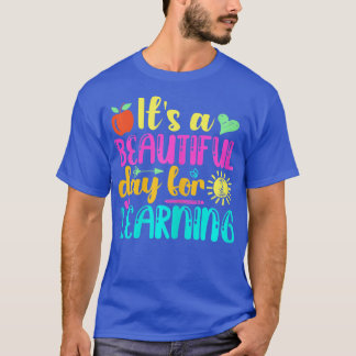 It's Beautiful Day For Learning Retro Teacher Stud T-Shirt