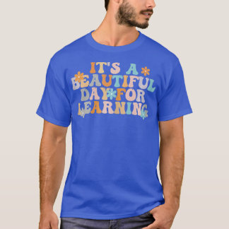 It's Beautiful Day For Learning Retro Teacher Stud T-Shirt