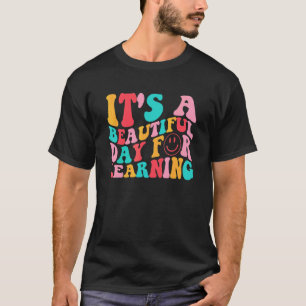 It's Beautiful Day For Learning Retro Teacher Stud T-Shirt
