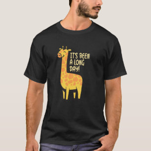 It's Been A Long Day Cute Giraffe Pajamas T-Shirt