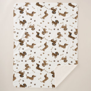 It's Been A Long Day Dachshund Sherpa Blanket