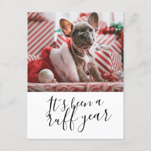 It's Been a Ruff Year Dog Personalised Christmas Holiday Postcard