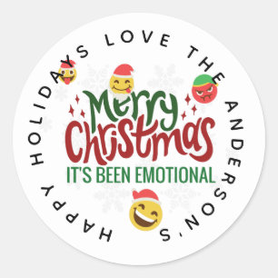 Its Been Emotional Merry Christmas Funny Emoji Tag