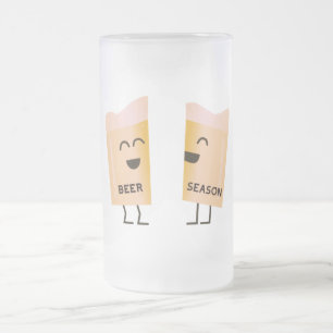 It's Beer Season Frosted Glass Beer Mug