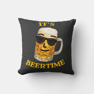 It's Beertime Cool Beer T-Shirt Cushion