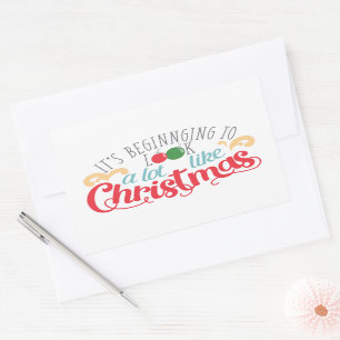 It's begining to look a lot like Christmas Rectangular Sticker